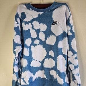 NIKE Mens Sportswear Sport Essentials+ Crew Sweatshirt Sploch Light Marine
